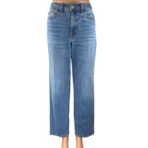 Old Navy OG Loose Women's Blue Straight Wide Leg High Waist Denim Jeans Pants 8